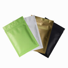 100pc Matte Black White Gold Green Variety Mylar Zip Lock Bags 10x15cm 4x6in