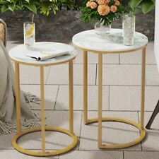 Set of 2 Luxury Accent End Side Table Minimalist Round Coffee Table Living Room - Mumbai - India