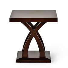 Steve End Table 24Wx24"H Classic Minimalist Square Wood Frame Espresso Cherry - Toronto - Canada"