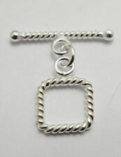 10 Set 13X26mm Bali Toggle Clasp Sterling Silver Plated Jewelry Making az-183