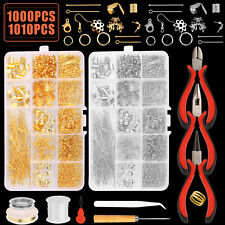 1010Pcs Jewelry Making Kit DIY Sterling Beading Repair Tools Craft Supplies Set