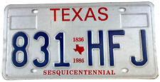 Vintage Texas 1986 Natural Auto License Plate Man Cave Garage Decor Collector