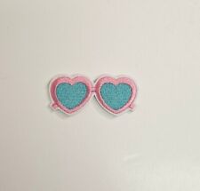 Pink Heart Glasses Embroidered Patch For Clothing Repair And Accessories