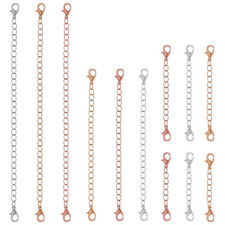 12 Pcs Rose Extender Chain Extension Silver