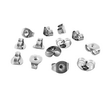 100-1000Pcs Stainless Steel Earring Back Stopper Earrings Jewelry Stud Findings