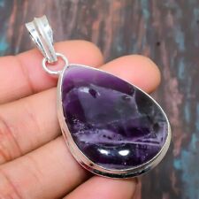 Chevron Amethyst Gemstone Handmade Gift Jewelry Pendant 2.36 c716"