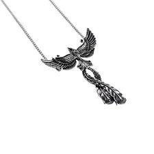 Unisex Alloy Phoenix Bird Pendant Jewelry Fashion Retro Sweater Chain Necklace