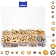 1240 Pcs Loose Bead Set Craft Beads Charms Round Boxed Accessories