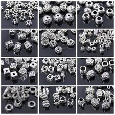 50pcs Tibetan Silver Metal Loose Spacer Craft Beads lot Wholesale Jewelry Making