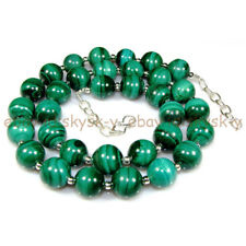 6/8/10/12mm Synthesis Malachite Round Gemstone Beaded Jewelry Necklace 14-36''