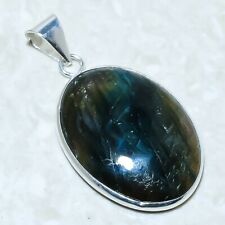 Labradorite Gemstone Handmade Bezel Silver Jewelry Pendant 1.9 PRJ11742"