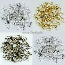 500pcs silver/gold/bronze plt snap on bail loops Pendant bails jewelry findings