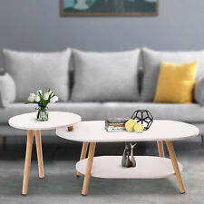 Modern Nest of Tables White Side End Tea PC Tables Set of 2 Coffee Table 2-tier - Mumbai - India