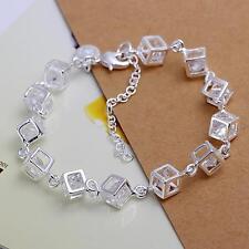 cute hot 925 Silver NEW Fashion Woman Box Austrian crystal Bracelet Jewelry H241