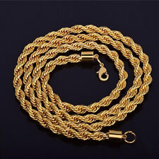 4MM Design Jewelry Double Water Wave 18K GOLD FILLED Necklace Chains Pendants