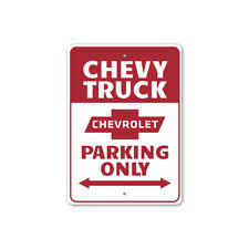 Chevy Truck Parking Metal Sign Chevrolet Automotive Car Pickup Reserved Garage