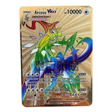 NEW Pokémon 10000point Metal Cards TCG Arceus VMAX Golden Pokemon Gifts For Kids