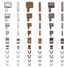 24 Sets Metal Retainer Zipper Head Accessories Zipper Replacement Pack