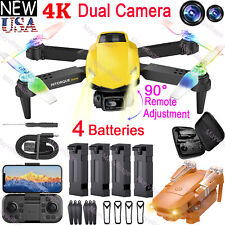 2023 New RC Drone With 4K HD Dual Camera WiFi FPV Foldable Quadcopter +4 Battery