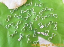 100pcs Silver plated Jewelry clasps pendant Pinch bails 12mm W2594