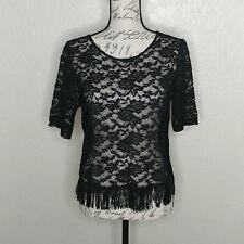 One Clothing Lace Front Top Black