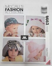 McCalls 8662 fashion accessories Childs summer hats sewing pattern