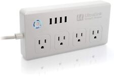 Ultralink Smart Home WiFi PowerBar & Surge Protector with 4 Outlets, 4 USB Ports - CA