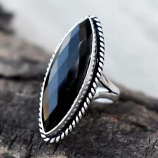 Black Onyx Gemstone 925 Sterling Silver Ring Father's Day Gift Jewelry BM-566