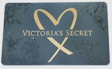 Victoria's Secret Gift Card - Foil Heart Design - Black Background - No Value