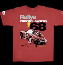 Hunziker Apparel Shirt Men’s Small Porsche 911 Rallye Monte Carlo 1968 Red EUC