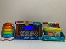 Fisher-Price Fun-2-Learn Smart Tablet (W8777)stack & rock-first blocks lot of 3 - Fontana - US