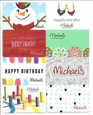 Lot (8) Michaels Gift Cards No $ Value Collectible incl. Back To School, Tools