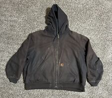 Carhartt J130 DKB Full Zip Hooded Canvas Jacket Sz 4XL Insulated Duck Work