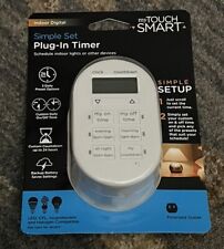 TWO - My Touch Smart By Jasco 26892 Indoor Simple Plug-In Digital Timer White - Glennville - US