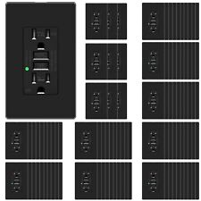 15A Amp GFCI Outlet GFI Ground Fault Circuit Receptacles TR WR ETL Black 100Pack - South El Monte - US