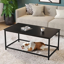 Black Coffee Table Simple Modern Rectangular Center Table Open Space Minimalist - Mumbai - India