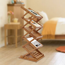 Heavy Duty Bamboo Magazine Rack 5 Layers Foldable File Shelf Pop-up Book Stand - Toronto - Canada