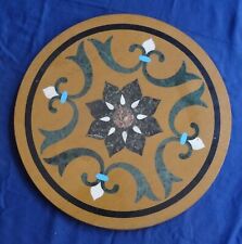 18 Marble Coffee Table Top Handmade Mosaic Inlay Marquetry Art Patio Decorative"