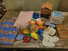Lot Of Vintage Baby Items Formulette Bottle Warmer Rattles Toys And More