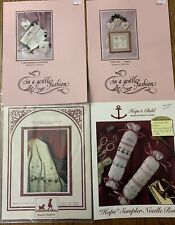 Cross Stitch Patterns Booklets Lot of 4 Woman's Accessories Hearts Hope Afghan