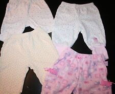 r- CLOTHES BABY SZ 0-3 MO 4 PANTS LOT FOR EVERYDAY WEAR MULTI COLORED