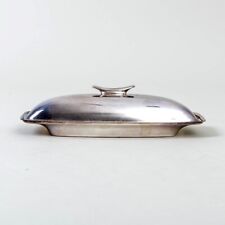 Vtg Gorham Silverplated Butter Dish Covered Tray Retro Modern Minimalist 8.5 - Toronto - Canada"