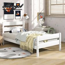 Twin Bed with Headboard and Footboard,White - Ontario - US