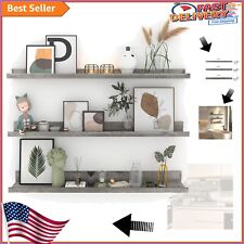 Country Rustic Grey Wall Shelf Ledge Set - Minimalist Home Decor Accent - Mumbai - India