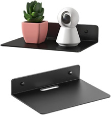 Floating Shelves Black Set of 2,Metal Wall Shelf,8 Display Shelves for Wall - Mumbai - India"