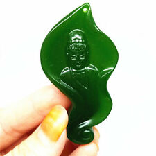 Jewelry pendant Green Female Buddha Natural jade Jasper New Necklace statue