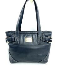 Michael Kors Black Textured Leather Medium Shoulder Bag Satchel Belted B0811