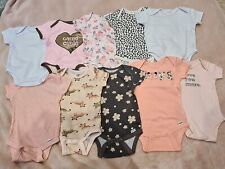 HUGE Baby Girl 10 items bodysuits one piece Lot size 3-9 Months Clothes Girls