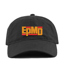 EPMD Dad Hat Black w/ YELLOW & RED logo BRAND NEW Erick Sermon PMD Long Island