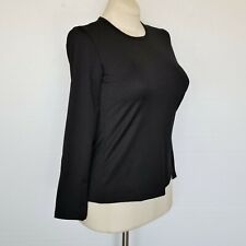 Carolyn Strauss Top Blouse BRAND NEW Solid Black Fabric Womens Sz XS